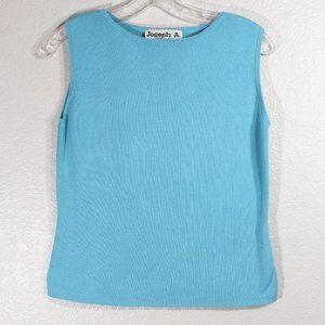 COPY - Vintage Joseph A Sleeveless Top Blouse Large Blue